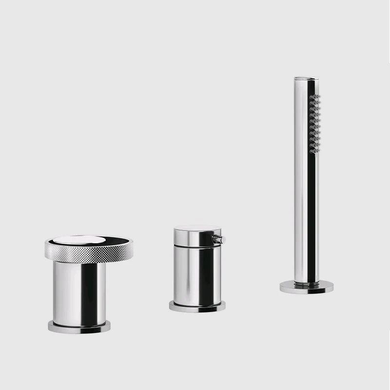 Смеситель для ванны и душа, Gessi, Anello, на 2 потребителя, цвет-хром