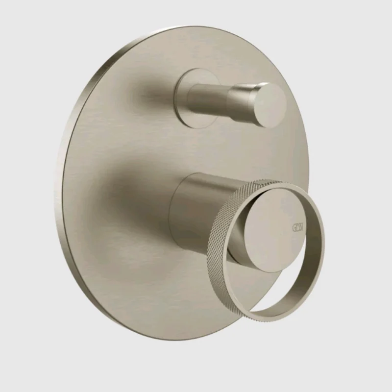 Смеситель для душа, Gessi, Anello, на 2 потребителя, цвет-Finox Brushed Nickel