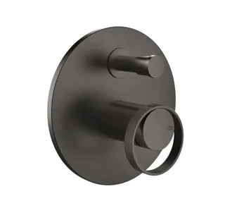 Смеситель для душа, Gessi, Anello, на 2 потребителя, цвет-Black Metal Brushed PVD