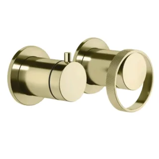 Смеситель для душа, Gessi, Anello, на 2 потребителя, цвет-Brass PVD — иконка