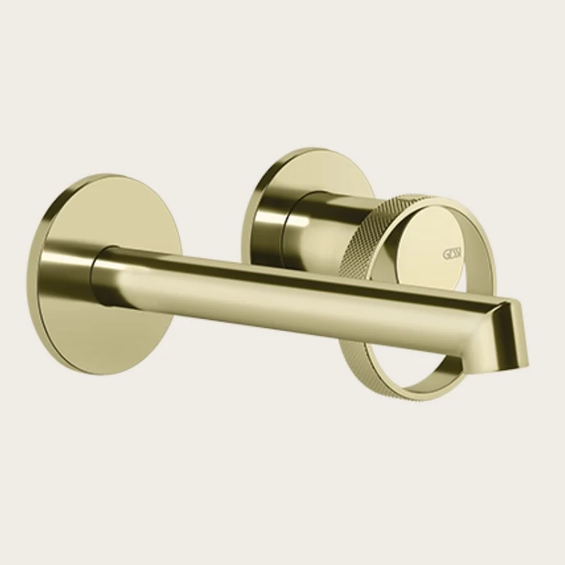 Смеситель для раковины, Gessi, Anello, цвет-Brass PVD