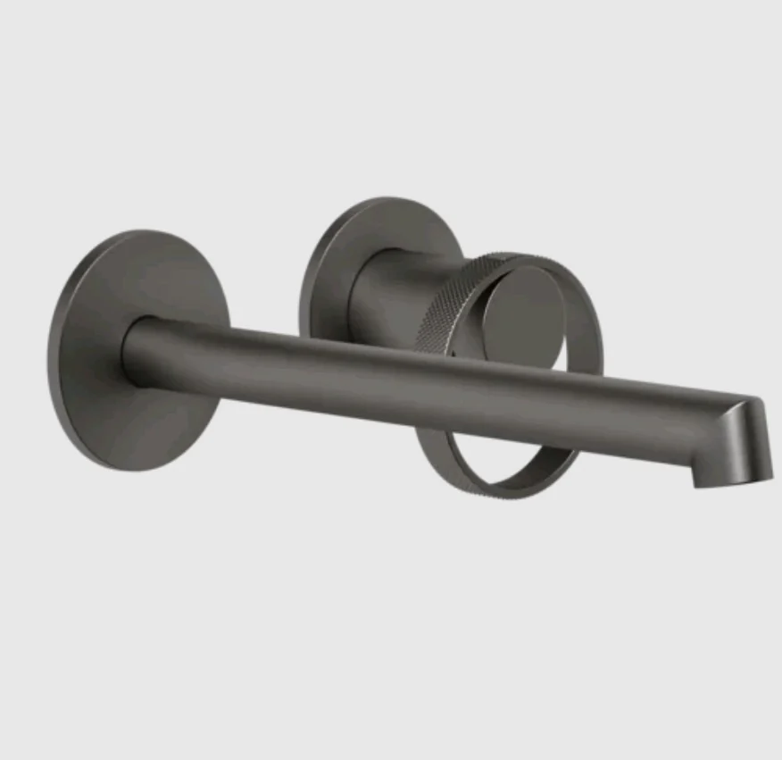 Смеситель для раковины, Gessi, Anello, цвет-Black Metal Brushed PVD