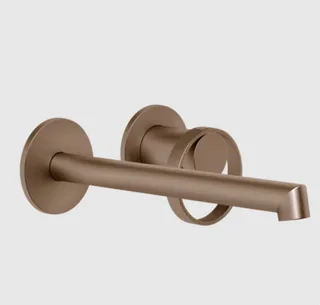 Смеситель для раковины, Gessi, Anello, цвет-Copper Brushed PVD