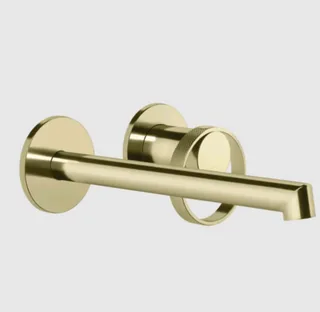 Смеситель для раковины, Gessi, Anello, цвет-Brass PVD