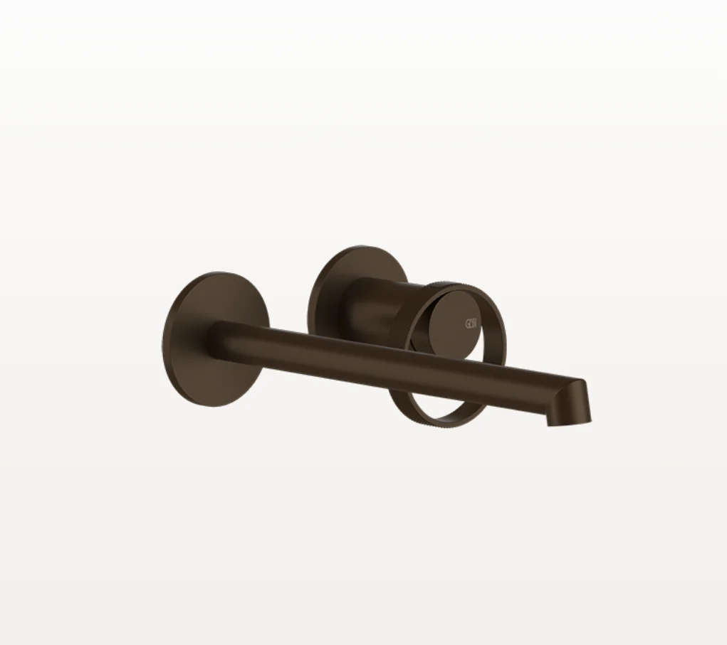 Смеситель для раковины, Gessi, Anello, настенный встраиваемый, цвет-Dark Bronze
