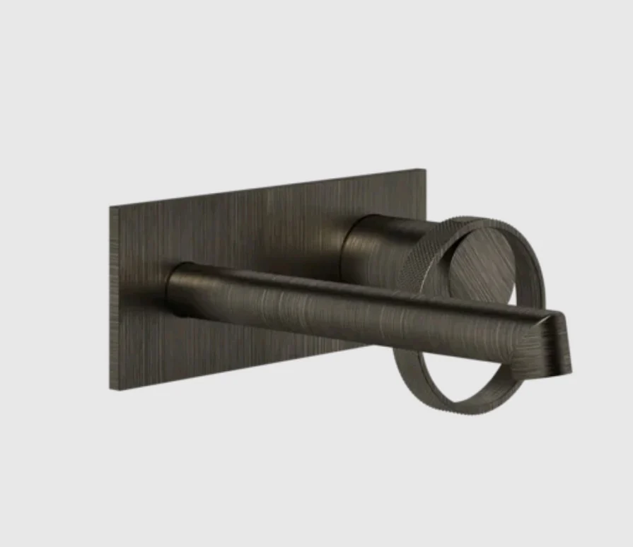 Смеситель для раковины, Gessi, Anello, цвет-Aged Bronze