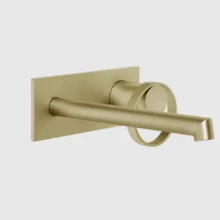 Смеситель для раковины, Gessi, Anello, цвет-Brushed Brass PVD