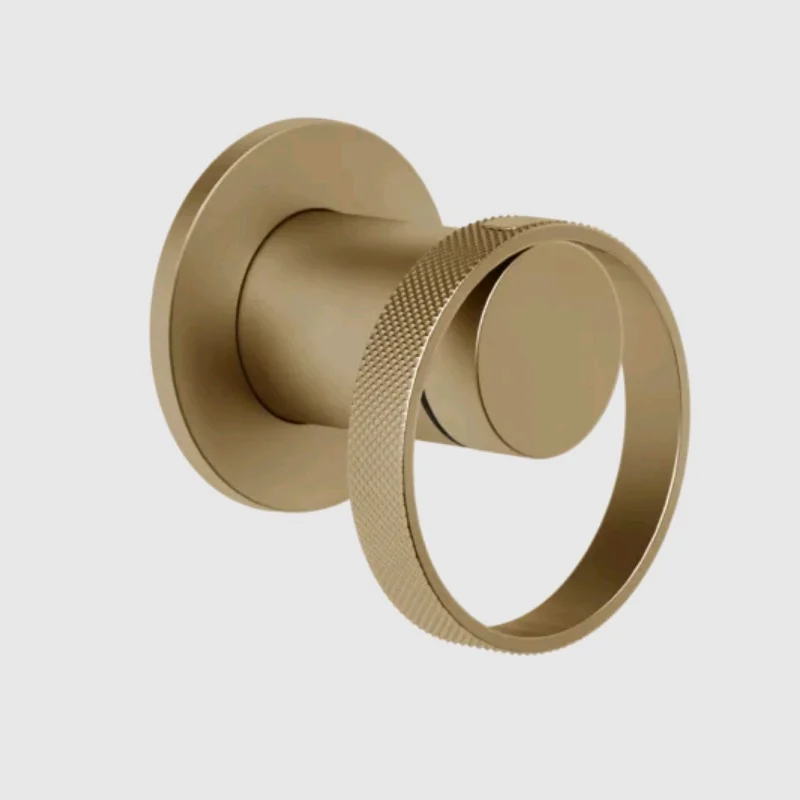 Смеситель для душа, Gessi, Anello, на 1 потребитель, цвет-Warm Bronze Brushed PVD