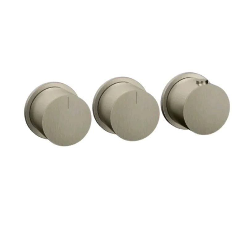 Смеситель для душа, Gessi, Anello, на 2 потребителя, цвет-Finox Brushed Nickel