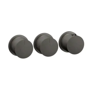 Смеситель для душа, Gessi, Anello, на 2 потребителя, цвет-Black Metal Brushed PVD