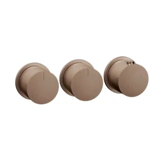 Смеситель для душа, Gessi, Anello, на 2 потребителя, цвет-Copper Brushed PVD