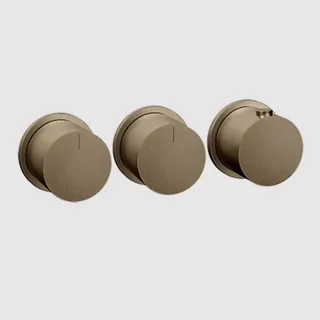 Смеситель для душа, Gessi, Anello, на 2 потребителя, цвет-Coffee Bronze Brushed PVD — иконка
