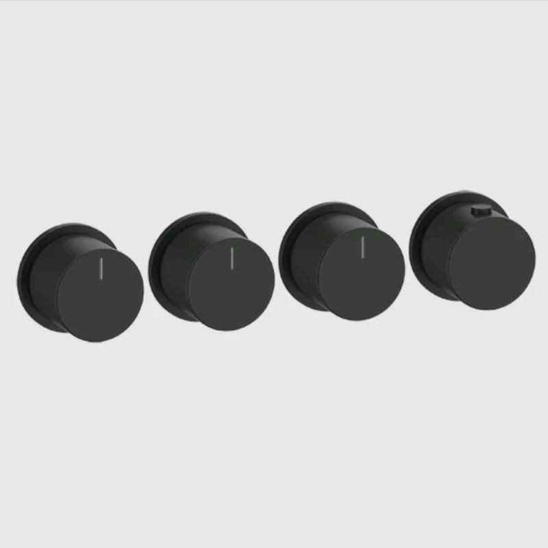 Смеситель для душа, Gessi, Anello, на 3 потребителя, цвет-черный матовый