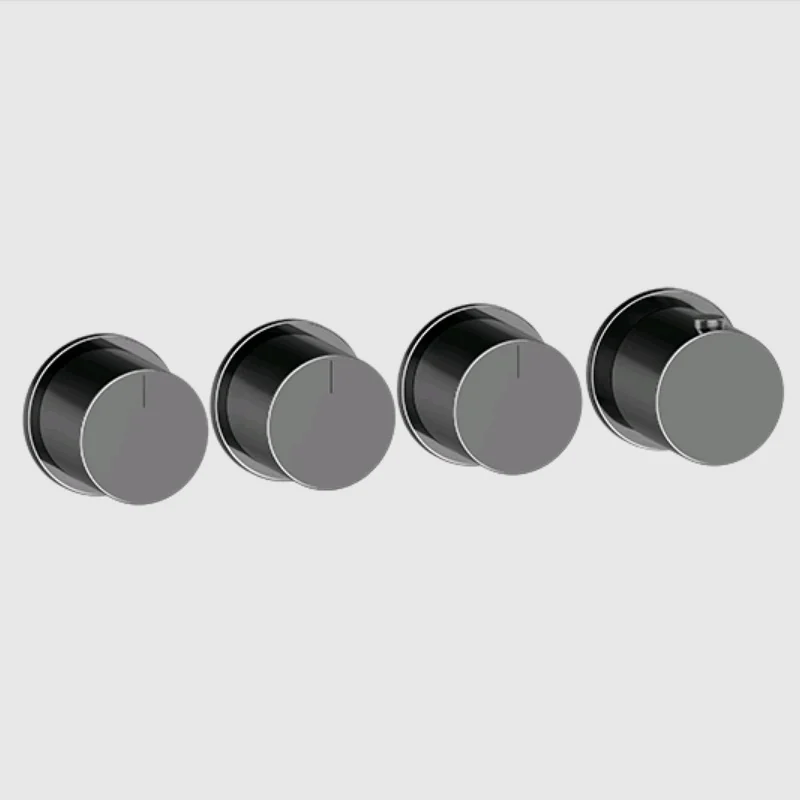 Смеситель для душа, Gessi, Anello, на 3 потребителя, цвет-Black Metal PVD