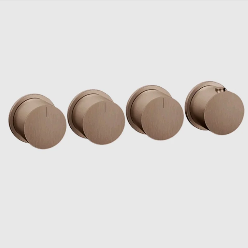 Смеситель для душа, Gessi, Anello, на 3 потребителя, цвет-Copper Brushed PVD