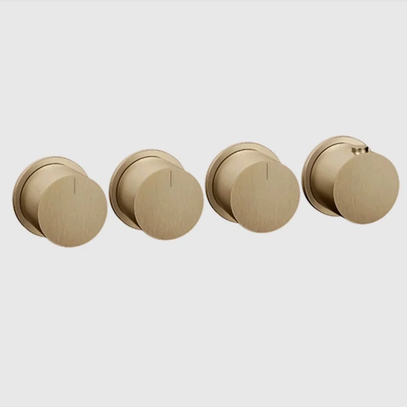 Смеситель для душа, Gessi, Anello, на 3 потребителя, цвет-Warm Bronze Brushed PVD