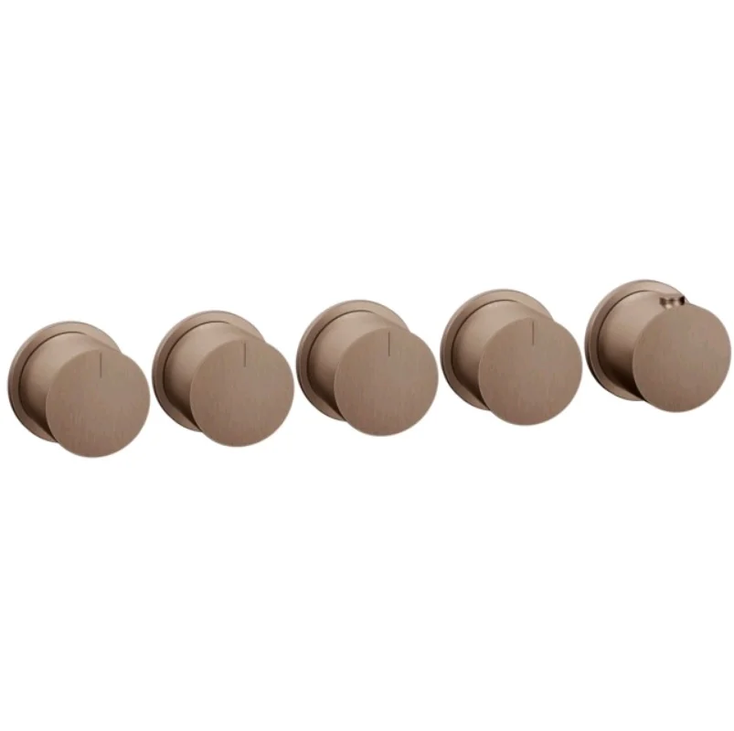 Смеситель для душа, Gessi, Anello, на 4 потребителя, цвет-Copper Brushed PVD
