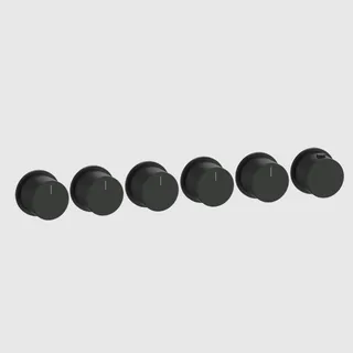 Смеситель для душа, Gessi, Anello, на 5 потребителей, цвет-черный матовый