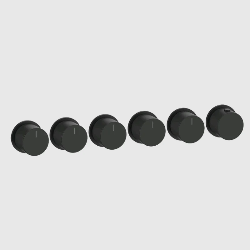 Смеситель для душа, Gessi, Anello, на 5 потребителей, цвет-черный матовый