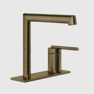Смеситель для раковины, Gessi, Ingranaggio, цвет-Antique Brass