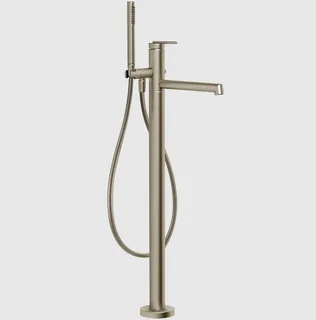Смеситель для ванны и душа, Gessi, Ingranaggio, напольный, цвет-Finox Brushed Nickel