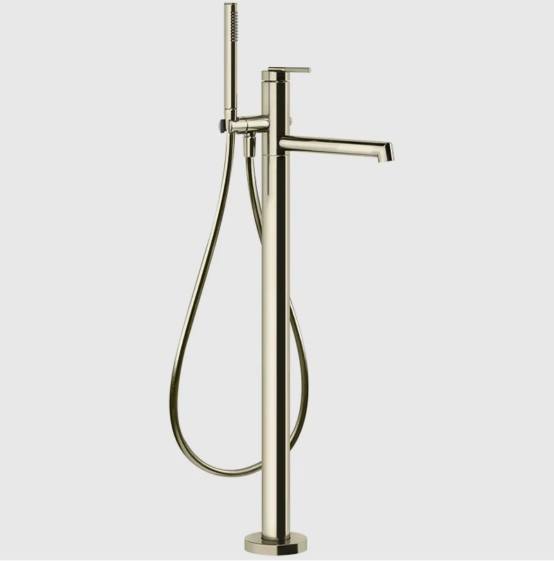 Смеситель для ванны и душа, Gessi, Ingranaggio, напольный, цвет-Nickel PVD