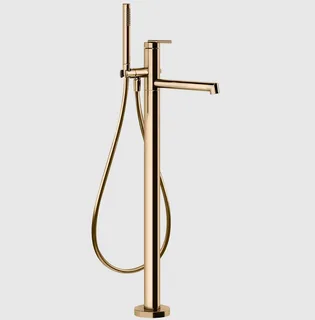 Смеситель для ванны и душа, Gessi, Ingranaggio, напольный, цвет-Warm Bronze PVD