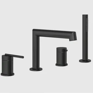 Смеситель для ванны и душа, Gessi, Ingranaggio, цвет-черный матовый