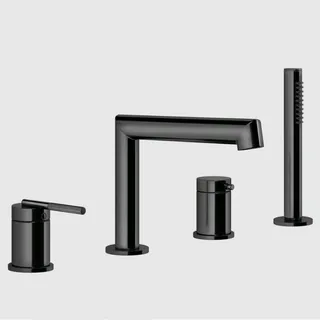 Смеситель для ванны и душа, Gessi, Ingranaggio, цвет-Black Metal PVD
