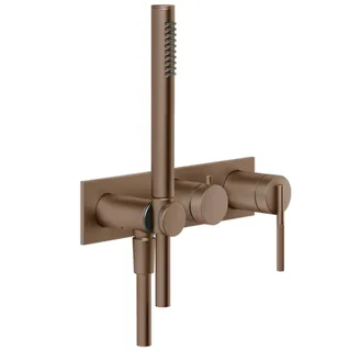 Смеситель для душа, Gessi, Ingranaggio, на 2 потребителя, цвет-Copper Brushed PVD — иконка