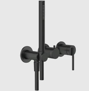 Смеситель для душа, Gessi, Ingranaggio, на 2 потребителя, цвет-черный матовый