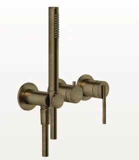 Смеситель для душа, Gessi, Ingranaggio, на 2 потребителя, цвет-Antique Brass
