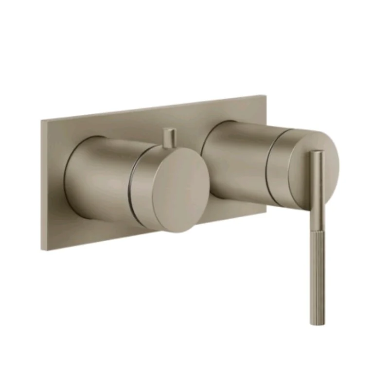 Смеситель для душа, Gessi, Ingranaggio, на 2 потребителя, цвет-Finox Brushed Nickel
