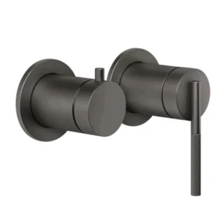 Смеситель для душа, Gessi, Ingranaggio, на 2 потребителя, цвет-Black Metal Brushed PVD