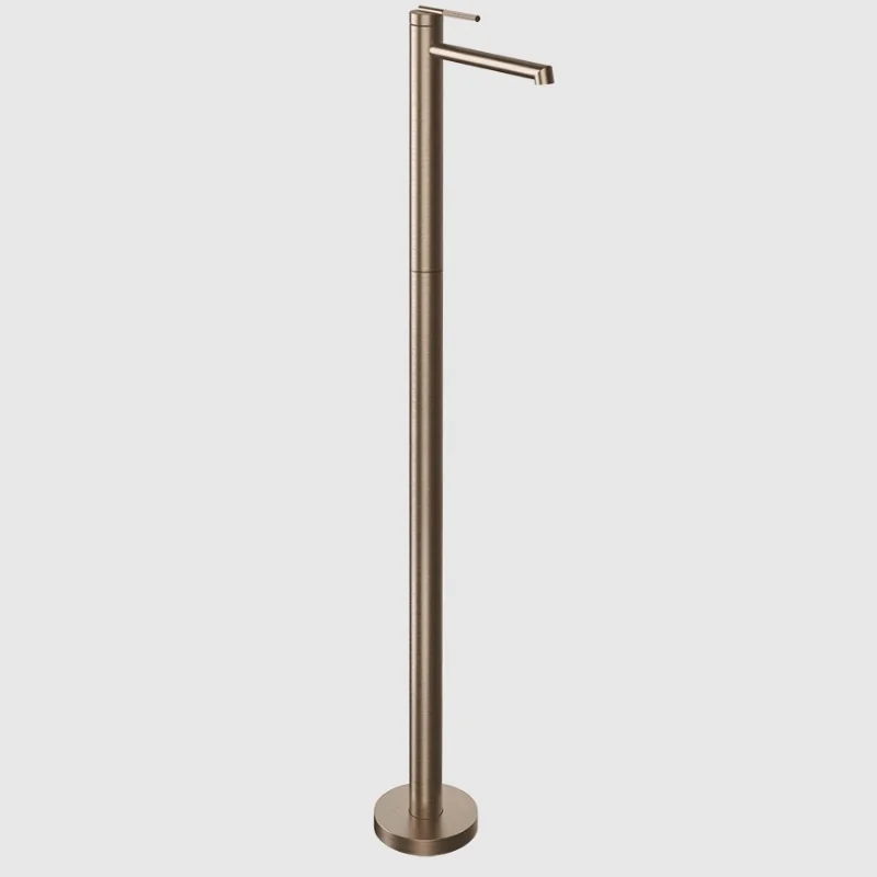 Смеситель для раковины, Gessi, Ingranaggio, напольный, цвет-Copper Brushed PVD