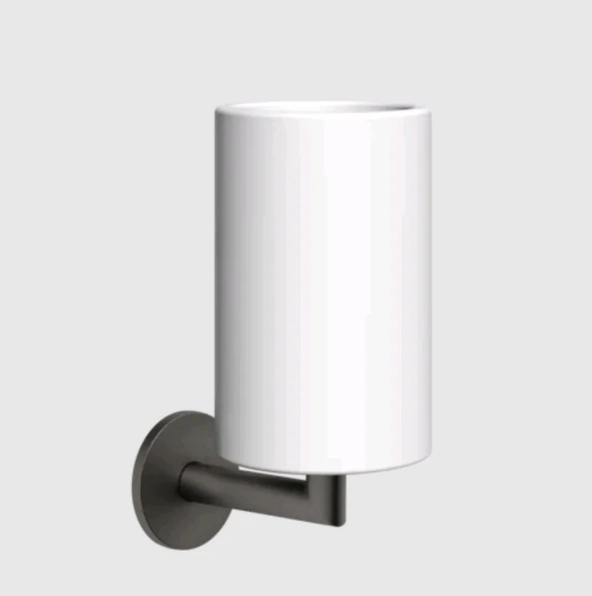 Стакан, Gessi, шгв 75*107*172, цвет-белый/Black Metal Brushed PVD