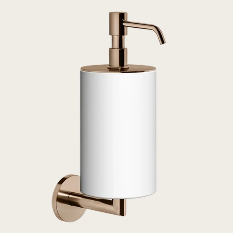 Дозатор для жидкого мыла, Gessi, шгв 75*128*243, цвет дозатора-Copper PVD/белый