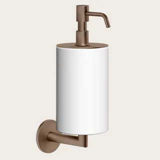 Дозатор для жидкого мыла, Gessi, шгв 75*128*243, цвет дозатора-Copper Brushed PVD/белый — иконка