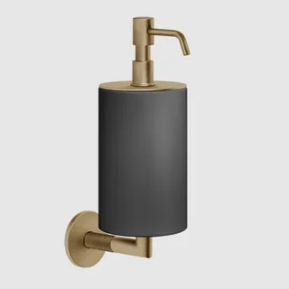 Дозатор для жидкого мыла, Gessi, Anello, шгв 75*128*243, цвет дозатора-Copper PVD/чёрный — иконка