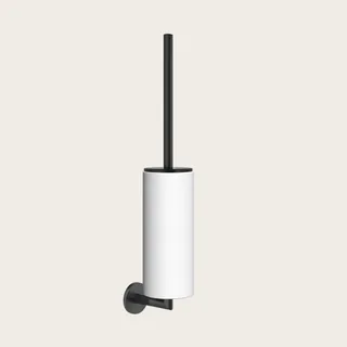Ёршик, Gessi, Anello, шгв 76*107*470, цвет колбы-белый, цвет-черный матовый