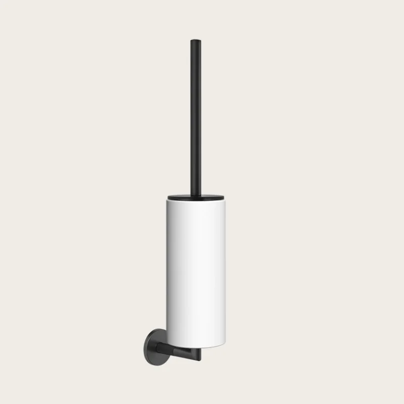 Ёршик, Gessi, Anello, шгв 76*107*470, цвет колбы-белый, цвет-черный матовый