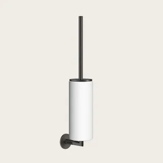 Ёршик, Gessi, Anello, шгв 76*107*470, цвет колбы-белый, цвет-Black Metal Brushed PVD