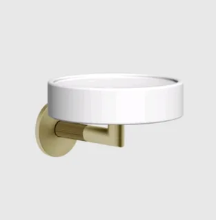 Мыльница, Gessi, Ingranaggio, шгв 115*127*79, цвет-белый/Brushed Brass PVD
