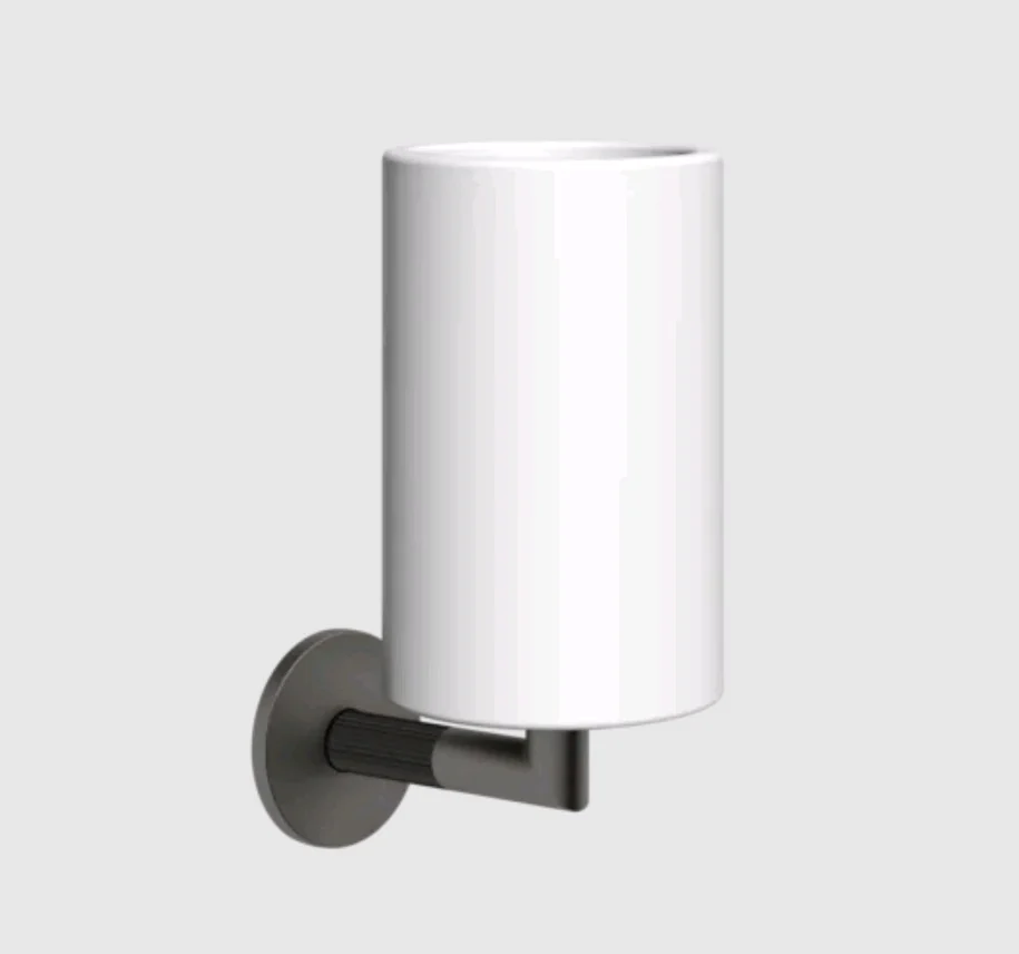 Стакан, Gessi, Ingranaggio, шгв 75*107*171, цвет-белый/Black Metal Brushed PVD