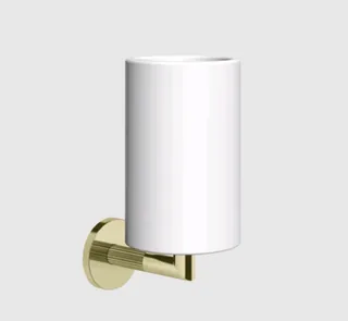 Стакан, Gessi, Ingranaggio, шгв 75*107*171, цвет-белый/Brass PVD