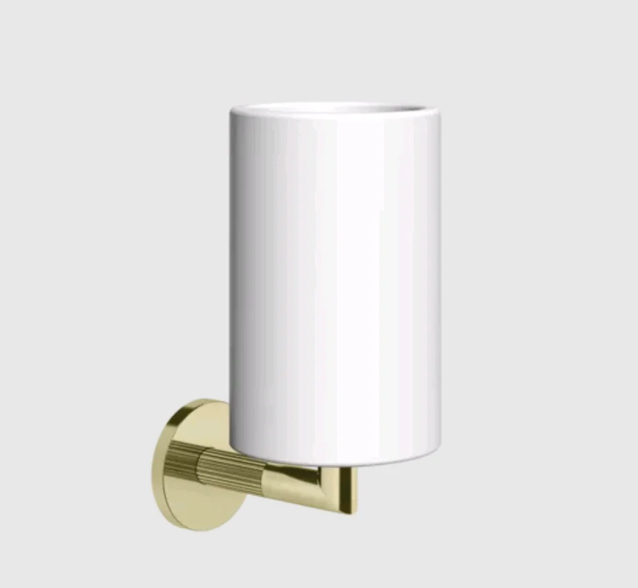 Стакан, Gessi, Ingranaggio, шгв 75*107*171, цвет-белый/Brass PVD