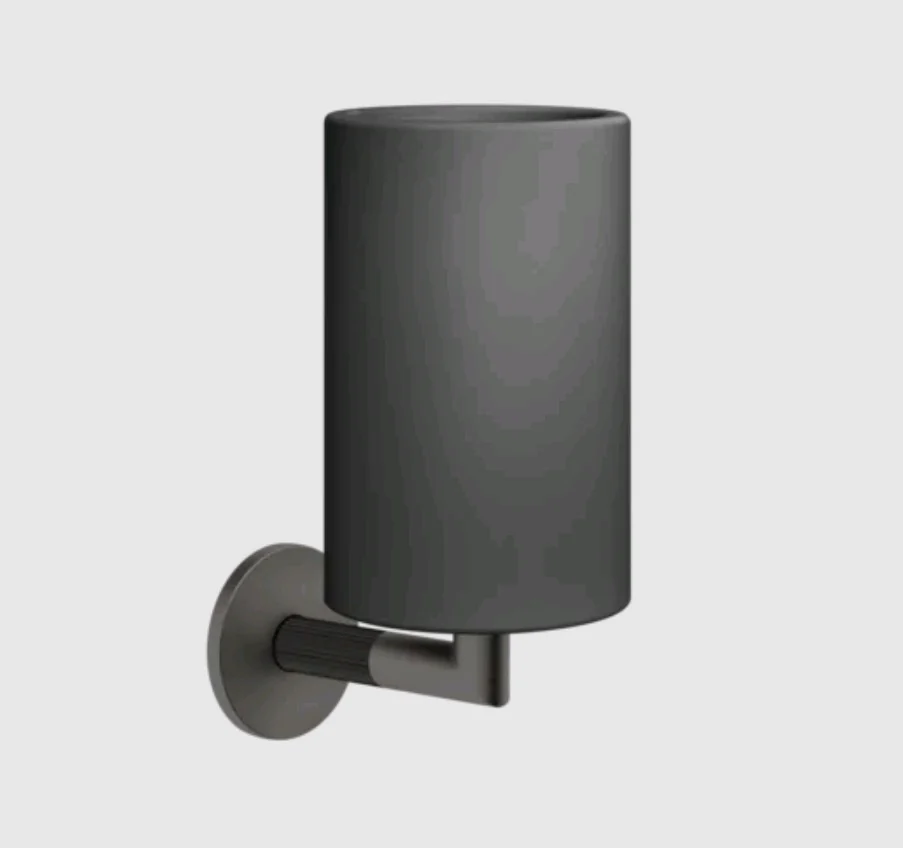 Стакан, Gessi, Ingranaggio, шгв 75*107*171, цвет-черный/Black Metal Brushed PVD