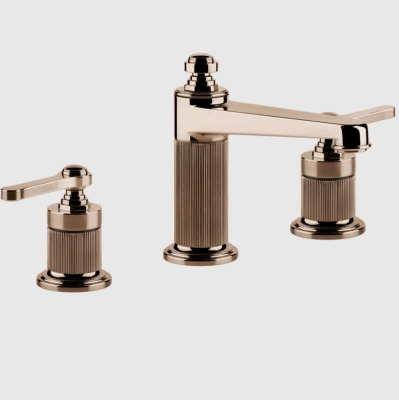 Смеситель для раковины, Gessi, VENTI20, цвет-Copper PVD