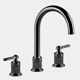 Смеситель для раковины, Gessi, VENTI20, цвет-Black Metal PVD