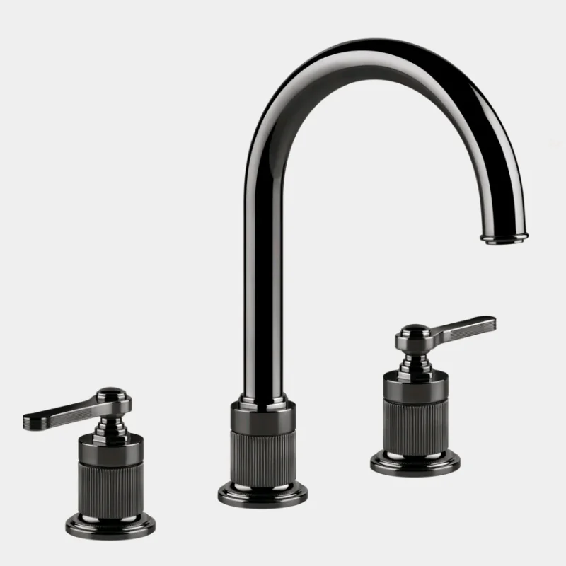 Смеситель для раковины, Gessi, VENTI20, цвет-Black Metal PVD